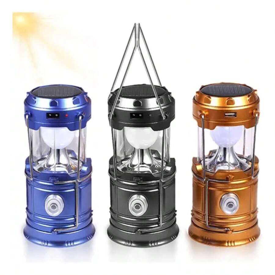 Multifunction Portable Light, Portable, Rechargeable, Solar Camping Light, Outdoor Camping Light, Home Emergency Light