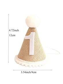 1 Stück, Boho 1., 2., 3., 100-Tage-Geburtstagsmütze, Geburtstagsparty-Feiermütze, Stimmungsvolle Ankleide-Kopfbedeckung, Fotoautomaten-Requisiten, Geburtstagsgeschenk für Jungen und Mädchen