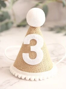 1 Stück, Boho 1., 2., 3., 100-Tage-Geburtstagsmütze, Geburtstagsparty-Feiermütze, Stimmungsvolle Ankleide-Kopfbedeckung, Fotoautomaten-Requisiten, Geburtstagsgeschenk für Jungen und Mädchen