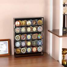 Acrylic Round Coin Storage Box, Transparent Acrylic Coin Display Case For Collecting Coins, Badges, And Other Small Items - Multicolor - View 2