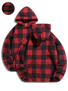 Áo nỉ trùm đầu in họa tiết Totem cổ điển cho nam - Đỏ - Xem 2