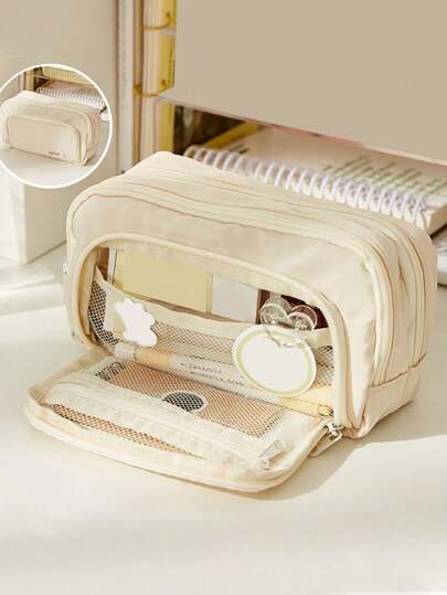 Estuche para lápices de gran capacidad: Bolsa portátil para bolígrafos para estudiantes, adolescentes y adultos - Organizador perfecto para la escuela y la oficina, regalo, vuelta al colegio, útiles escolares, estuche para lápices, mochila escolar, papelería