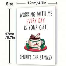 1 tấm thiệp Giáng sinh vui nhộn dành cho đồng nghiệp, lời chúc mừng ngày lễ hài hước dành cho đối tác làm việc, thiệp quà tặng Giáng sinh vui nhộn cho sếp kèm phong bì, lời chúc mừng ngày lễ hài hước, thiệp giấy ngày lễ kèm phong bì, tính năng đặc biệt dành cho bất kỳ người nhận nào - Đỏ - Xem 2