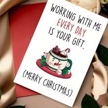 1 tấm thiệp Giáng sinh vui nhộn dành cho đồng nghiệp, lời chúc mừng ngày lễ hài hước dành cho đối tác làm việc, thiệp quà tặng Giáng sinh vui nhộn cho sếp kèm phong bì, lời chúc mừng ngày lễ hài hước, thiệp giấy ngày lễ kèm phong bì, tính năng đặc biệt dành cho bất kỳ người nhận nào - Đỏ - Xem 3