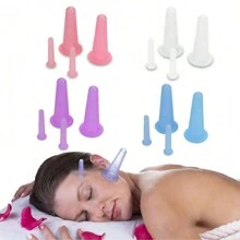 2 piezas de dispositivo de ventosas de silicona para el cuidado facial y de los ojos, elevación de la piel, masaje de mantenimiento. Material de confianza. Diseño compacto, fácil de transportar