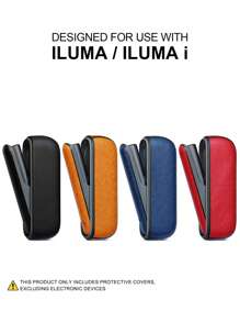 1 Pc For IQO ILUMA/ILUMA I ONE PRIME Decorative Anti Fall Protective Case 20 HeatSticks Box Fashion Accessory Surface Leopard Print Patterned Multi-Color PU Leather Gift, 360 Degree Full Protection, Shock Absorption, Anti Slip Suitable For Men And Women