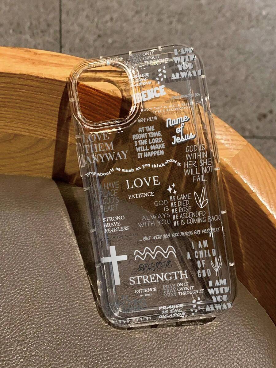 Jesus God Bless You Print Clear Case Compatible With Apple  16/11/12/13/14/15/15pro/15 Plus/15 Promax/7plus/8plus/X/Xs Max/Xr/11pro/12pro/13pro/14pro/12mini/13mini/11promax/12promax/13promax/14promax/14plus/6/6s/6plus/7/8/16Pro/16plus/16promax/Se& Galaxy/A54/A14/A12/A13/A15/A32/A33/A24/A52S/S20/S21/S22/S23/S24/S23Plus/S24ultra - 彩色 - 查看 1