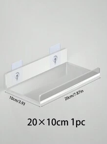 2个15英寸亚克力悬浮壁挂架，透明浴室壁挂式收纳架，隐形浴室置物架，家居装饰书架浴室配件 - 無色 - 查看 16