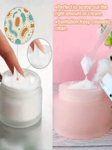 Makeup Scraper, 50 Packs, Disposable Plastic Makeup Scraper, Skin Cream Mask Scraper, For Mixing, Sampling, Applying - Multicolor - View 4