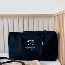 1pc Maternity Large Capacity Delivery Bag, Suitable For Postpartum Nursing At The Hospital - Khaki - View 6
