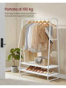 VASAGLE Fixed Clothes Drying Racks - 화이트 프리사이즈 - 보기 2