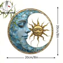 1pc 8"X8" Acrylic Moon & Sun Dreamcatcher, Vivid Window Decoration For Home, Office, Garden - Perfect Gift For Her, Sisters, Friends