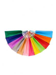 12pcs Kraft Paper Bags - Fashionable Packaging Solution, Gift Wrapping, Reusable Shopping, Party Decor, Craft Project Bag - Suitable For Small Businesses, Baked Goodies Souvenirs, And Wedding Decor,