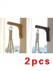 1pc/2pcs Wooden Hanging Plant Hooks Plant Wall Hanger Wooden Plants Wall Hooks Plant Hooks Wall Mounted Plant Hanger Hook Indoor And Outdoor Hanging Brackets For Planters, Lanterns, Bird Feeders,Home Decor ,Room Decor,Wall Decor Gifts Birthday Graduation