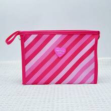 1pc Minimalist Striped Portable Travel Cosmetic Bag, Convenient Handheld Makeup Organizer, Elegant Skincare Storage Pouch - Multicolor - View 13