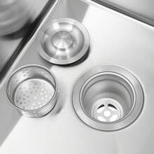 HOHOBLA Laundry Sink, Stainless Steel Laundry Sink With Washboard, Laundry Sink With Washboard Sinks Laundry Pool For Bathroom Balcony Household (27.5 * 18.9in) - Bạc - Xem 6