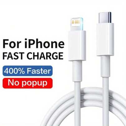 Cabo de carregamento rápido PD de 20 W - Cabos Lightning compatíveis com Apple 14, 13, 12, 11 Pro Max, Mini 14, 8 Plus, X, XR, XS - Cabo USB C durável para jogos e acessórios para fones de ouvido com carregamento e sincronização rápidos