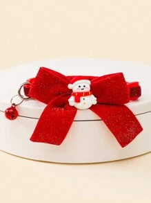 1pc Pet Collar With Bow Tie Decoration, For Small Dogs And Cats - Multicolor - View 3