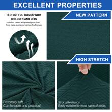 Ystyle Chair Covers With Backrest 2/4/6 Pieces, Stretch Chair Covers, Living Room Chair Covers, Cat Scratch Resistant Chair Cover, Modern Chair Cover, Universal Chair Covers - Dark Green - View 3