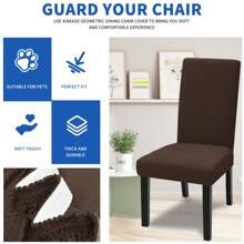 Ystyle Chair Covers With Backrest 2/4/6 Pieces, Stretch Chair Covers, Living Room Chair Covers, Cat Scratch Resistant Chair Cover, Modern Chair Cover, Universal Chair Covers - Coffee Brown - View 4