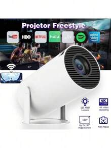 Portable Wi-Fi Projector Launch With Android Smart Cinema Hy300 4k HD - Xem 2