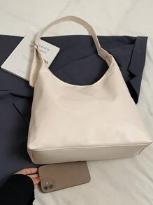 Túi đeo vai lớn thời trang dành cho nữ, thiết kế túi xách mới có dây đeo có thể điều chỉnh, màu sắc bên trong đa dạng, hợp thời trang - trắng - Xem 8