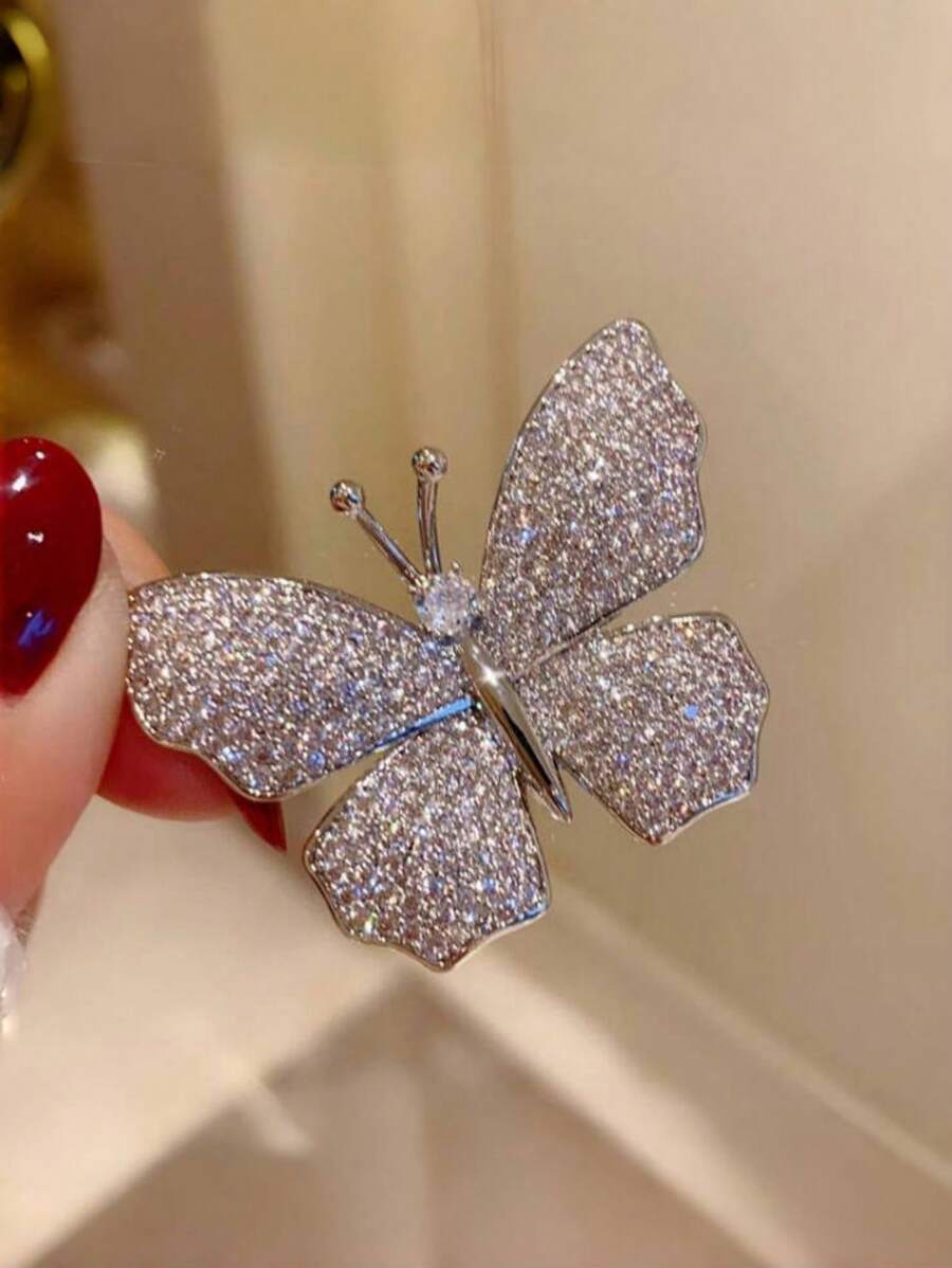 Broche de mariposa para mujer, clip de solapa para ropa, accesorio de vestir, pasador para ropa, bolso, encanto, accesorios escolares y de oficina, camisas, chaquetas, joyería, accesorios de Halloween, regalos divertidos y lindos para maestros, accesorios de Halloween, accesorios de disfraz, encantos de bolso - A - Ver 1