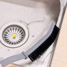 3 件装浴室和厨房缝隙清洁刷，浴室/厨房瓷砖灌浆刷，多功能凹槽窗户除尘清洁硬毛刷 - 彩色 - 查看 3