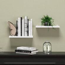 Kit Of 2 MDF Shelves 30 Cm X 15 Cm - 白色 - 查看 1