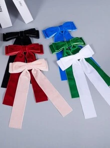 6 件装天鹅绒蝴蝶结发夹可爱发夹优雅蝴蝶结发夹发饰女士日常佩戴适合多种场合 - 彩色 - 查看 2