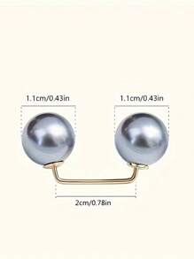 Juego de 3 piezas/5 piezas/20 piezas de broches de perlas para ropa, imperdibles antideslizantes para ajustar la cintura del vestido, el cuello y asegurar la bufanda, accesorios de moda, botones de perlas de imitación de 0.43 pulgadas