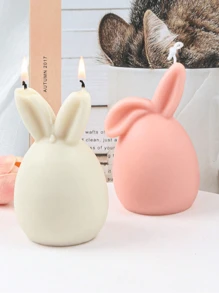 Khuôn nến silicon hình thỏ Phục sinh 3D đầu thỏ không mặt Xà phòng thơm Khuôn nhựa thạch cao Vật dụng làm nến Trang trí nhà cửa - trắng - Xem 7