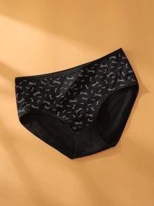 7 peças/Pacote Calcinhas Triângulo Respiráveis e Confortáveis com Estampa de Borboleta, Plus Size