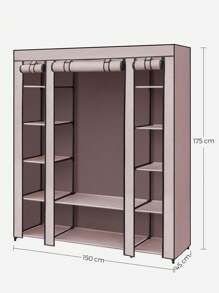 SONGMICS Portable Closets - Gray Pink - View 6