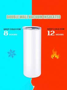 1 oder 25, 20oz Thermo-Doppelwandiger Becher mit schlankem Design & blankem Edelstahl für Sublimation, Schulanfang