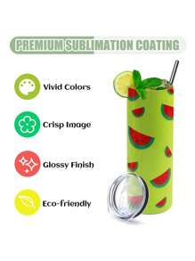 1 oder 25, 20oz Thermo-Doppelwandiger Becher mit schlankem Design & blankem Edelstahl für Sublimation, Schulanfang