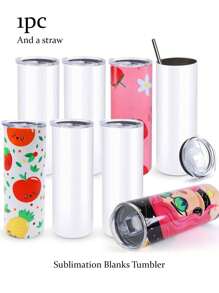 1 oder 25, 20oz Thermo-Doppelwandiger Becher mit schlankem Design & blankem Edelstahl für Sublimation, Schulanfang