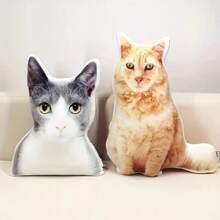 个性化定制宠物枕头和宠物玩具 - 毛绒布艺靠垫，印有您家狗狗或猫咪的照片，是送给男朋友或女朋友的完美生日礼物，双面定制。父亲节、母亲节、万圣节、圣诞节、平安夜、情人节、白色情人节 - 彩色 - 查看 3