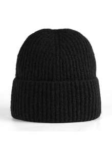 1 pièce Bonnet en tricot de fourrure de lapin unisexe, doux et moelleux, multicolore, tendance, polyvalent, convenant pour la rue, la chaleur, les activités de plein air, Noël
