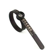 1 件带放大镜的戒指尺寸测量仪，戒指尺寸测量工具套件，耐用卡尺，无需电池，高精度 0.1 精度，美国尺寸 1-17 - 附放大玻璃尺寸測量工具 - 查看 11