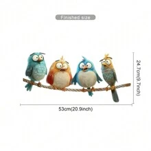 SURELIFE 1 件可爱鸟类动物乙烯基墙贴，适用于冰箱、窗户、橱柜墙贴、厨房卧室客厅家居装饰、贴纸、墙贴、家居装饰乙烯基贴花、春季装饰品让您的家焕然一新、拉玛装饰贴纸 - 彩色 - 查看 7