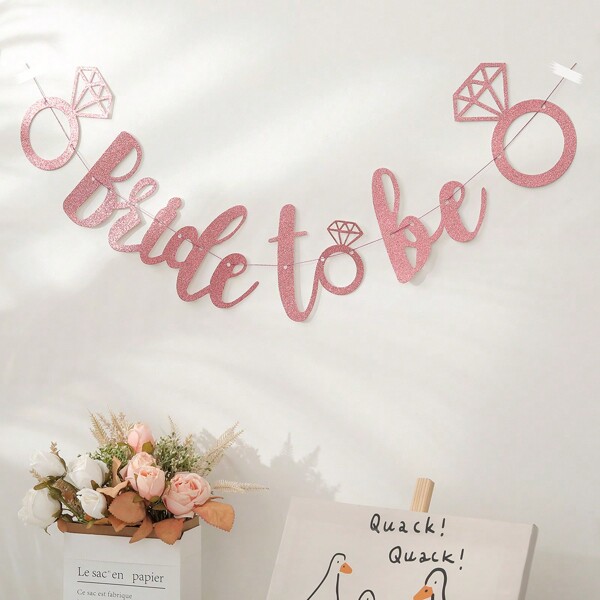 1 Set/1 Stück "Braut zu werden" Banner für Junggesellenabschied, Verlobung, Bridal-Shower Dekoration