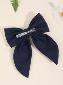 1 件装女童时尚蝴蝶结发夹，儿童布花长尾发饰，适合幼儿日常生活的优雅发饰 - 蝴蝶結髮夾 - 查看 9