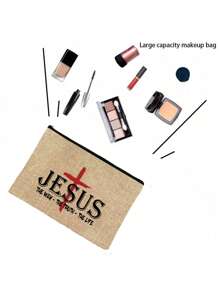 Túi đựng mỹ phẩm chủ đề Chúa Jesus dung tích lớn, họa tiết chữ thập đỏ và khung chữ thập đỏ, túi đựng mỹ phẩm cho nữ, túi đựng, túi đựng mỹ phẩm in chữ "JESUS", túi đựng mỹ phẩm trong ký túc xá đại học, túi đựng đồ du lịch cho nam, túi đựng đồ giặt đơn giản, túi trang trí hoạt động thể thao, quà tặng mừng ngày tựu trường của giáo viên, quà tặng chị em gái, quà tặng tốt nhất của mẹ, quà tặng sinh nhật túi đựng đồ trang điểm túi đựng đồ trang điểm hộp đựng đồ trang điểm hộp đựng đồ trang điểm hộp đựng đồ trang điểm - Nhiều màu - Xem 9
