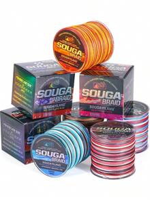 SOUGAYILANG Braided Fishing Line, Abrasion Resistant, Zero Stretch, 4-Strand Multicolor Extra Visibility Fishing Braid For Saltwater Freshwater, 320YDS, 10-100LB - 橘色 - 查看 3