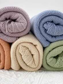 Personalized Embroidery Blanket, Custom Knit Blanket, Blanket With Name,Custom Gifts,Embroidery Gift - Multicolor - View 3