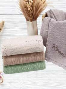 Personalized Embroidery Blanket, Custom Knit Blanket, Blanket With Name,Custom Gifts,Embroidery Gift - Multicolor - View 6