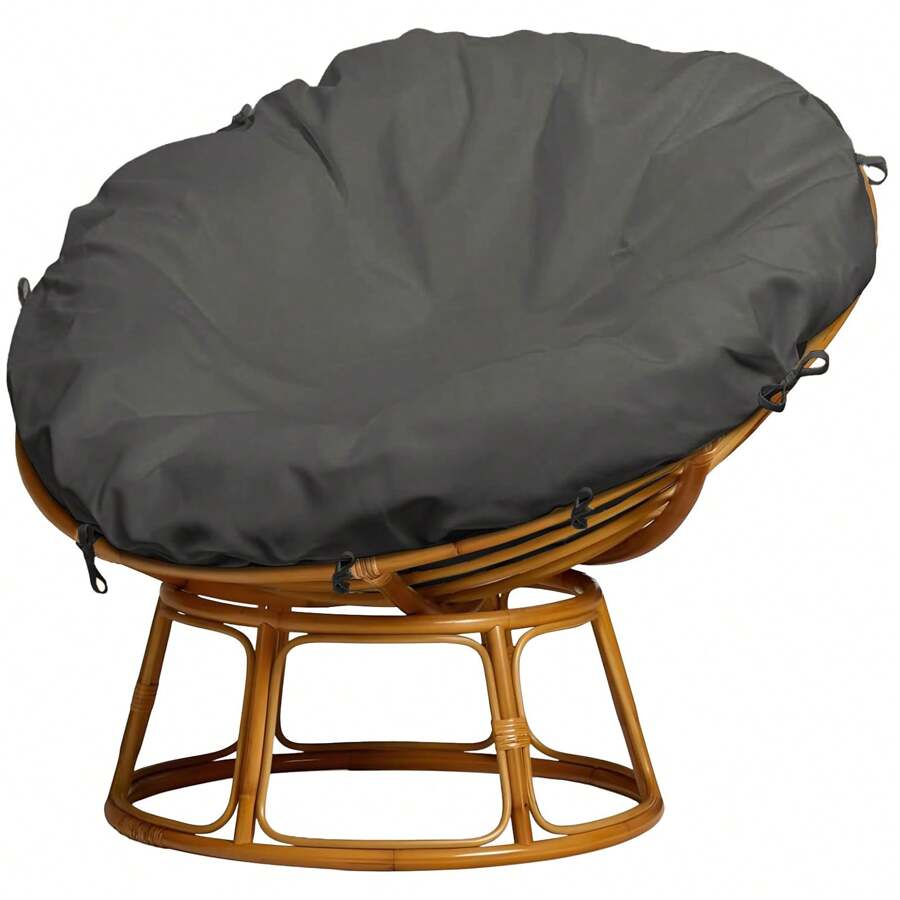 1pc Waterproof Papasan Seat Cover Only, Protects 44in To 47in Cushions From Pet Scratches And Stains, Machine Washable, Zippered, And Easy To Clean - Perfect For Indoor And Outdoor Use