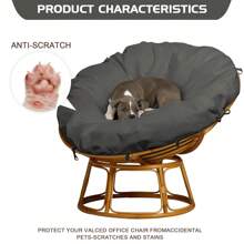 1pc Waterproof Papasan Seat Cover Only, Protects 44in To 47in Cushions From Pet Scratches And Stains, Machine Washable, Zippered, And Easy To Clean - Perfect For Indoor And Outdoor Use