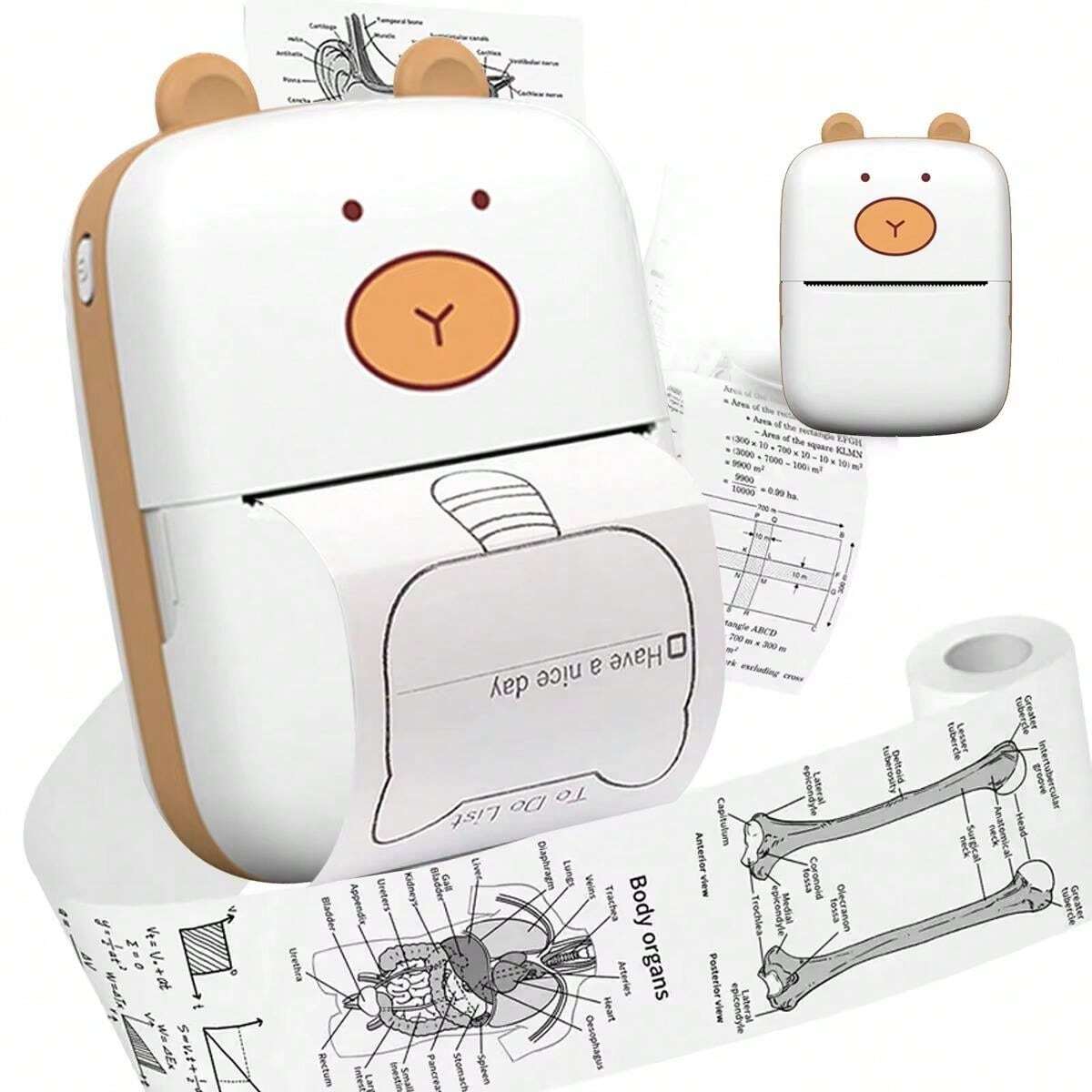 Mini Printer For IOS/Android/Tablet, BT Mini Thermal Printer Portable